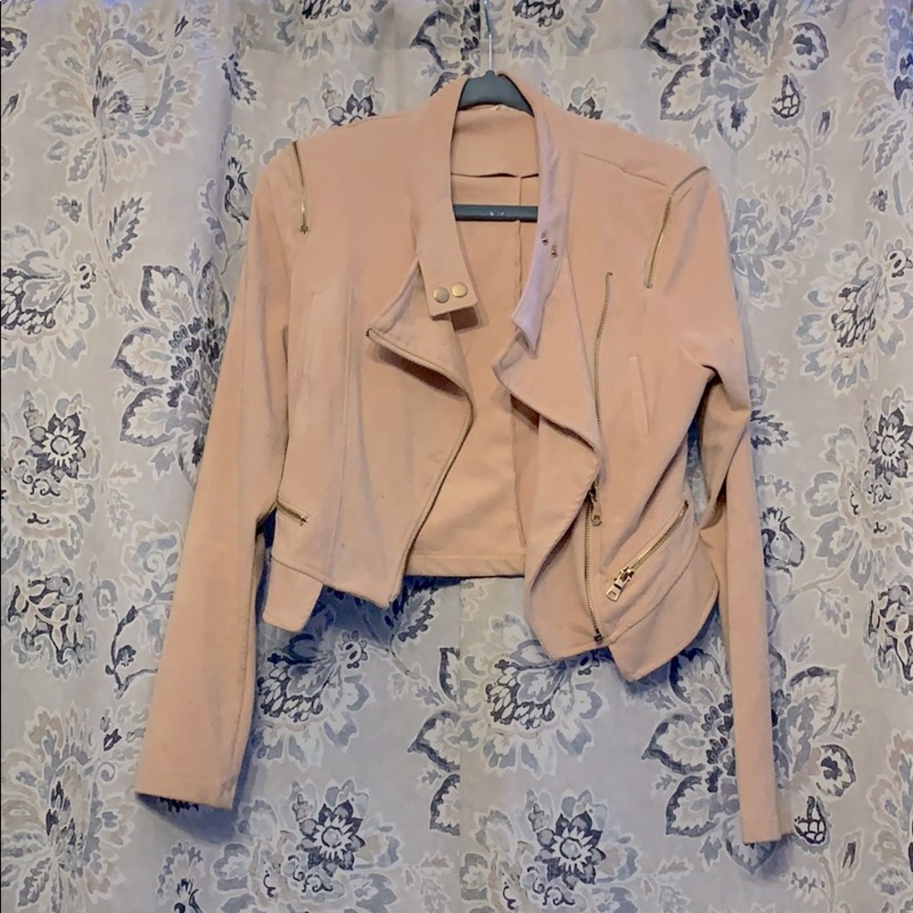 Pink suede jacket